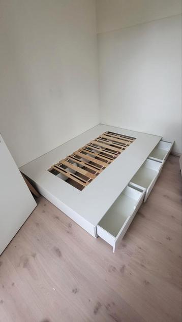Wit Nordli bed met lades IKEA - afbeelding 2