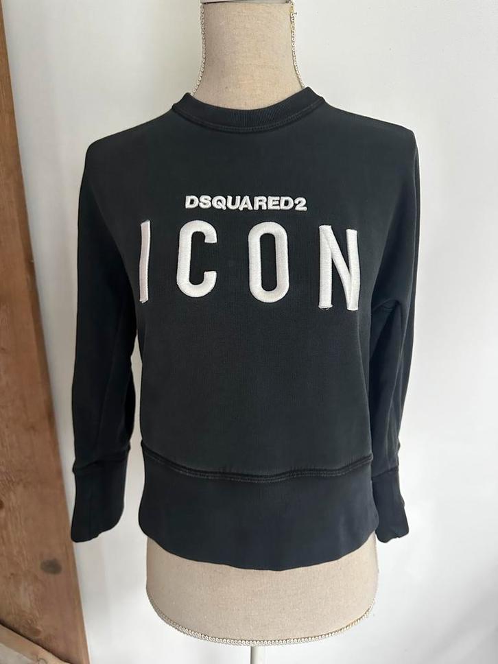 DSQuared2 Icon sweater, Kleding | Dames, Truien en Vesten, Gedragen, Maat 34 (XS) of kleiner, Zwart, Ophalen of Verzenden