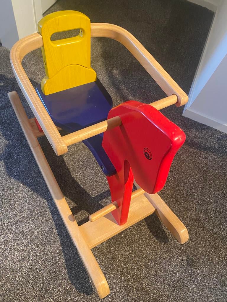 Houten Hobbelpaard - Klassiek Speelgoed, Ophalen of Verzenden, Gebruikt, Jongen of Meisje