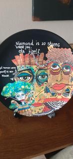 Kunstzinnig bord met inspirerende tekst, Antiek en Kunst, Ophalen of Verzenden
