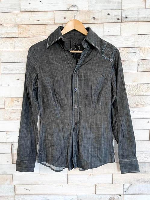 Hans Ubbink blouse dames donkergrijs, maat S - NP 149,-, Kleding | Dames, Blouses en Tunieken, Nieuw, Maat 36 (S), Grijs, Ophalen of Verzenden