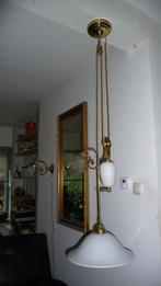 katrollamp/trekpendel/hanglamp antiek, Gebruikt, Ophalen of Verzenden, 75 cm of meer, Glas