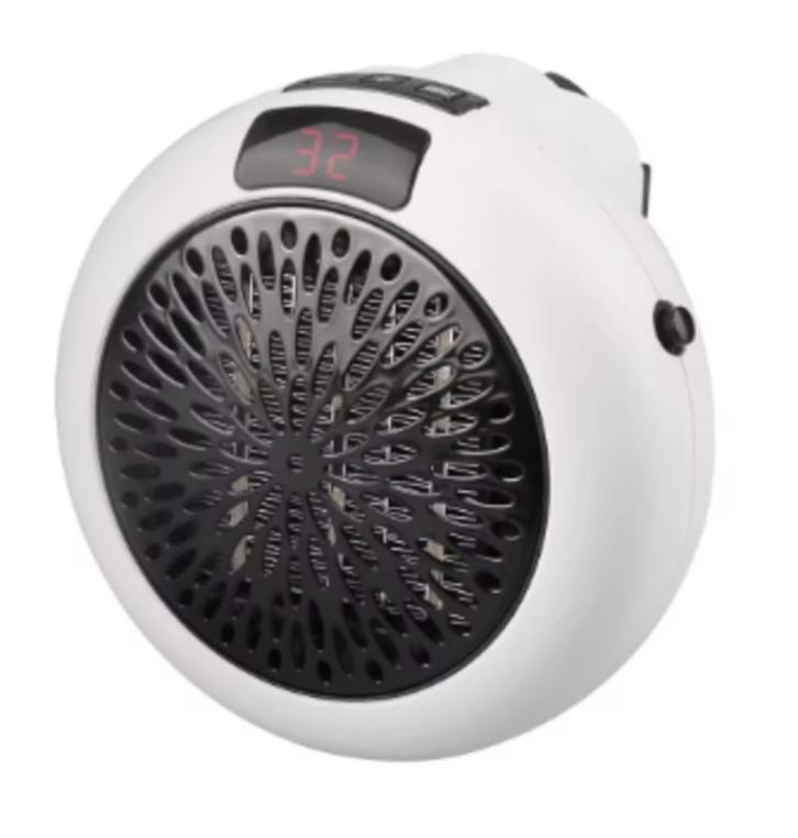 Elektrische stopcontact kachel 900 Watt rond - Wit, Huis en Inrichting, Kachels, Nieuw, Hangend, Overige soorten, Elektrisch, Ophalen of Verzenden