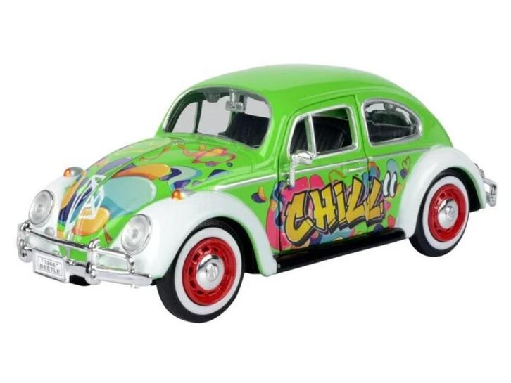 VW Kever Graffiti 1966, Hobby en Vrije tijd, Modelauto's | 1:24, Nieuw, Auto, Motormax, Ophalen of Verzenden