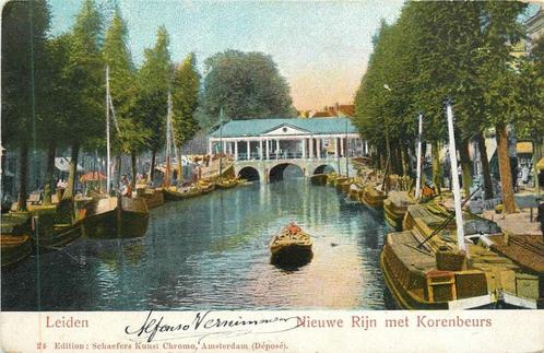 (381-359-031) Leiden Nieuwe Rijn, Verzamelen, Ansichtkaarten | Nederland, Zuid-Holland, Voor 1920, Verzenden