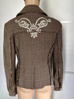 J516 Designer jasje maat M=38/40 blazer colbert bruin, Maat 38/40 (M), Bruin, Atos Lombardini, Ophalen of Verzenden