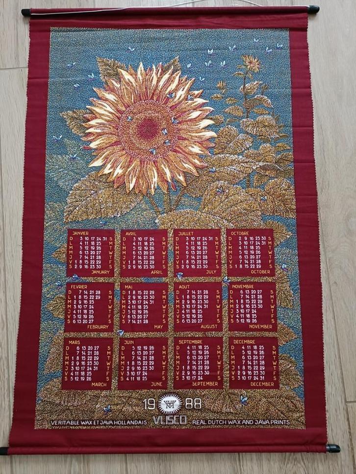 VLISCO stoffen kalender 1988 1990 1994 2015 (KVK), Diversen, Kalenders, Zo goed als nieuw, Jaarkalender, Ophalen of Verzenden