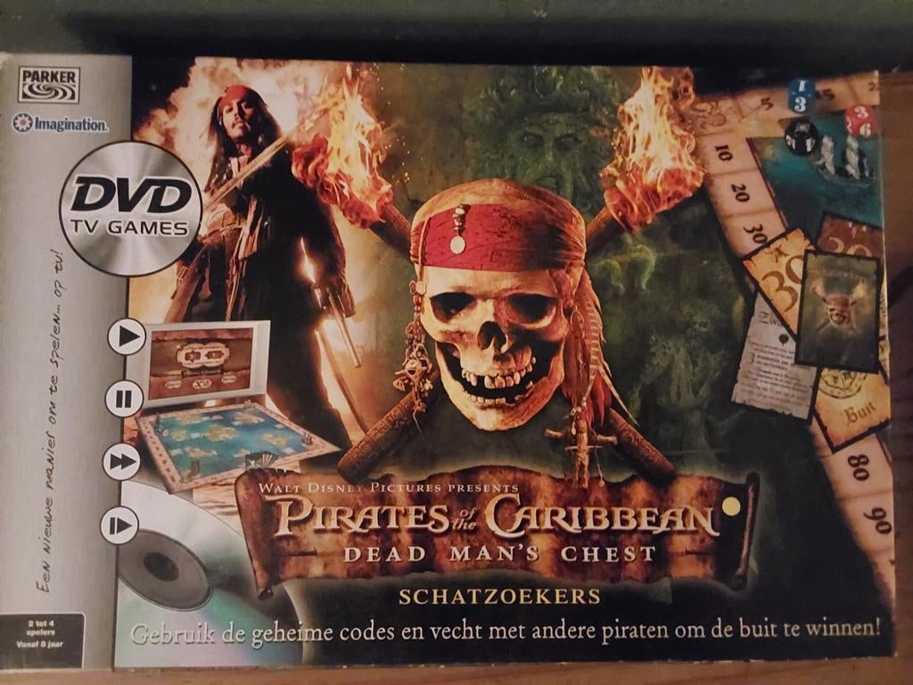 Pirates of the Caribbean DVD Bordspel - Schatzoekers, Hobby en Vrije tijd, Gezelschapsspellen | Bordspellen, Parker, Ophalen of Verzenden