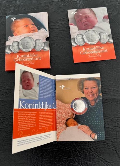 Muntset koninklijke geboortemunt zilver tien euro munt, Verzamelen, Koninklijk Huis en Royalty, Nieuw, Speld(je) of Lepel(tje)