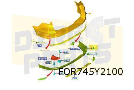 Ford Mondeo V (11/14-3/19) onderzijde achterbumper (Wagon) O, Auto-onderdelen, Carrosserie en Plaatwerk, Bumper, Ford, Achter