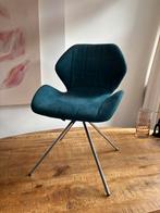 Petrol blauwe eettafel stoelen (4x), Ophalen, Zo goed als nieuw, Blauw, Vier