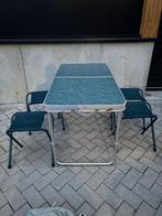 Campingtafel (Zo goed als nieuw, 1x gebruikt) + 4 Krukjes, Caravans en Kamperen, Ophalen, Campingtafel, Zo goed als nieuw, /