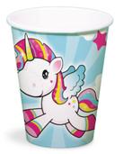 Papieren Bekers - Eenhoorn - 250 ml - 8 stuks, Ophalen of Verzenden, Nieuw, Overige