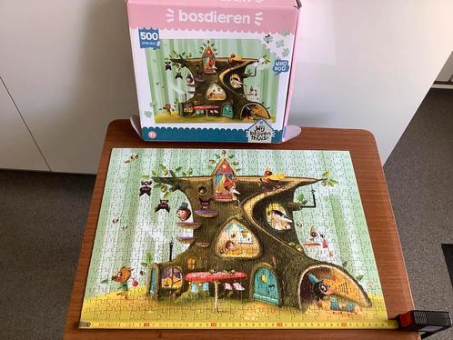 Puzzel Boomhut Dieren in het bos ontdekken zoekplaat 500 st, Hobby en Vrije tijd, Denksport en Puzzels, Gebruikt, Legpuzzel, 500 t/m 1500 stukjes