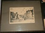 Vrij unieke ets/Liho Doorbraak Rode Zand Naar Laurenskerk, Antiek en Kunst, Kunst | Etsen en Gravures, Ophalen of Verzenden