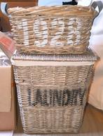 Rieten Mand met Deksel - en losse mand, Ophalen, Gebruikt, Mand, Riet