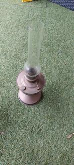 Oude olielamp met glazen kap, Ophalen of Verzenden