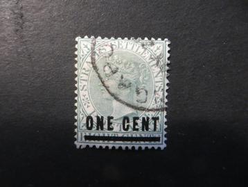 A03399: Straits Settlements QV 1 c CA beschikbaar voor biedingen