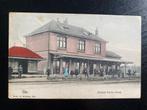 Ede centraal station (dorp) gekleurd 1907, Verzamelen, Ansichtkaarten | Nederland, Gelopen, Gelderland, Voor 1920, Verzenden