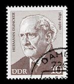 postzegel 1595 DDR Hermann Duncker, Postzegels en Munten, Postzegels | Europa | Duitsland, Ophalen of Verzenden, DDR, Gestempeld