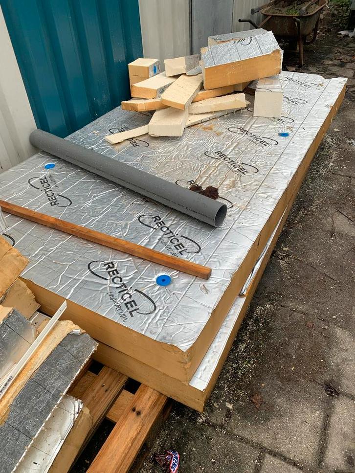 PIR Isolatie 14cm - Restpartij, Doe-het-zelf en Verbouw, Isolatie en Afdichting, Gebruikt, Vloerisolatie, Hardschuim (Pir), 12 cm of meer