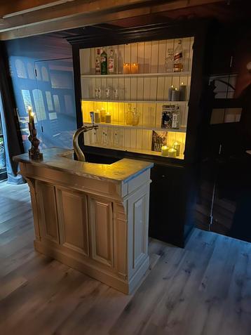 Stoere landelijke bar barset toog cafe kroeg man cave beschikbaar voor biedingen