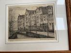 Oude Litho Kromboomsloot Amsterdam Nieuwmarktbuurt, Ophalen of Verzenden