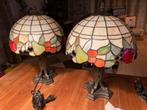 2 dezelfde Tiffany tafellpjes, Huis en Inrichting, Lampen | Tafellampen, Minder dan 50 cm, Gebruikt, Ophalen