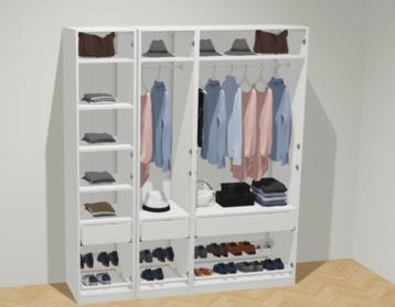 Ikea Pax kasten Reinsvoll Spiegel Grijsgroen 200x236 - afbeelding 8