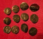 US WWII Enlisted Men's Collar Disks, Infantry, Armored etc., Ophalen of Verzenden, Amerika, Embleem of Badge
