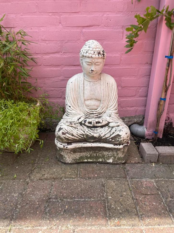Betonnen Boeddhabeeld voor Tuin/Huis, Huis en Inrichting, Woonaccessoires | Boeddhabeelden, Gebruikt, Ophalen of Verzenden