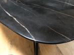 Salontafel tafel neno zwart marmer look glas 135x95, Overige vormen, 50 tot 100 cm, Minder dan 50 cm, Nieuw