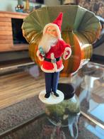 Antieke Kerstman met Papier Maché hoofd, Diversen, Kerst, Ophalen of Verzenden, Gebruikt