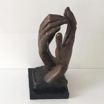 Sculptuur; de handen van Rodin - brons