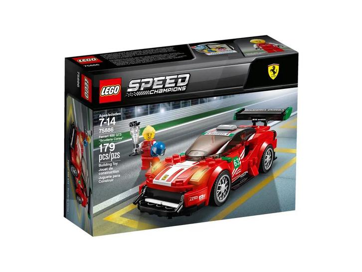 75886 LEGO Speed Champions Ferrari 488 GT3 Scuderia Corsa, Kinderen en Baby's, Speelgoed | Duplo en Lego, Zo goed als nieuw, Lego