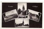 Groeten uit Geldrop 4-vensterkaart uit 1952, 1940 tot 1960, Gelopen, Noord-Brabant, Verzenden