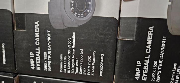 Partij Nieuwe IP camera's en recorders 4MP POE, Audio, Tv en Foto, Videobewaking, Nieuw, Ophalen