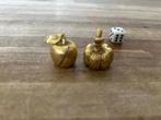 Kleine messing appel en pompoen figurines, Ophalen of Verzenden, Gebruikt