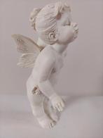 Polystone engel meisje hoogte 15 cm brocante, dia 9., Ophalen of Verzenden