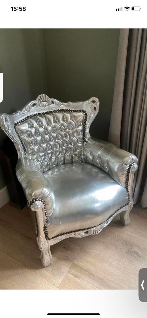 Zilveren Barok kinderstoel, Kinderen en Baby's, Kinderstoelen, Gebruikt, Ophalen