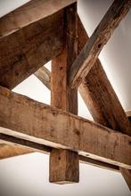 Unieke oude eiken balken en gebinten! - Historisch Hout!, Doe-het-zelf en Verbouw, Hout en Planken, Gebruikt, Eiken, Ophalen of Verzenden