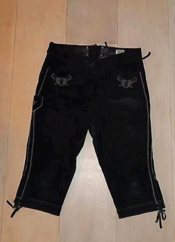 Zwarte Suède Lederhosen - Traditioneel beschikbaar voor biedingen