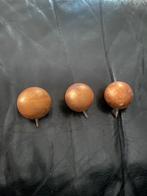 Antieke houten bollen voor friese klok, Ophalen of Verzenden, Zo goed als nieuw, Bruin, Overige materialen