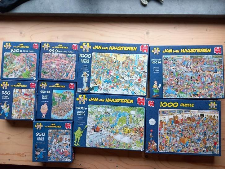 Jan van Haasteren puzzels 950-1000 stukjes, Hobby en Vrije tijd, Denksport en Puzzels, Zo goed als nieuw, Legpuzzel, 500 t/m 1500 stukjes