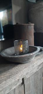 Puur Wonen windlicht Smokey Grey Bubbles 14/14, Overige materialen, Nieuw, Ophalen of Verzenden, Grijs