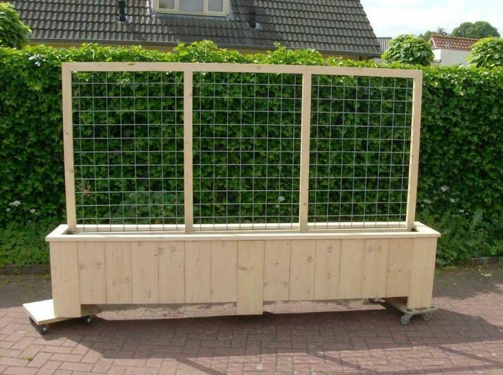 Steigerhouten Trellis bloembakken | Trellis bloembak, Tuin en Terras, Bloembakken en Plantenbakken, Nieuw, Hout, Binnen, Balkon
