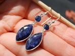 Vanoli 925 zilveren oorbellen gefacetterde ruwe saffier, Daiva1973@hotmail.com, Hangers, Vanoli, Blauw