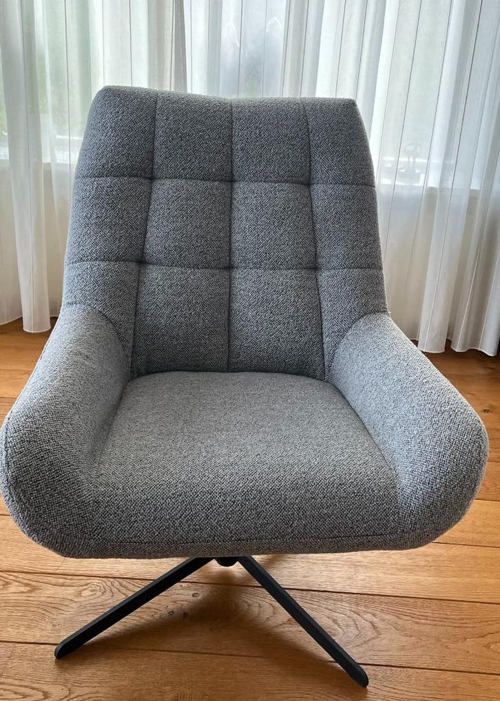draaifauteuil, Huis en Inrichting, Fauteuils, Zo goed als nieuw, Metaal, Stof, 50 tot 75 cm, 75 tot 100 cm, Ophalen
