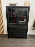 Zwarte Hoge Kast 180cm, Ophalen, 100 tot 150 cm, Zo goed als nieuw, 150 tot 200 cm