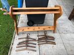 Houten Wandkapstok met Hangers Kasteel Boerderij, Huis en Inrichting, Gebruikt, Minder dan 100 cm, Hout, Ophalen